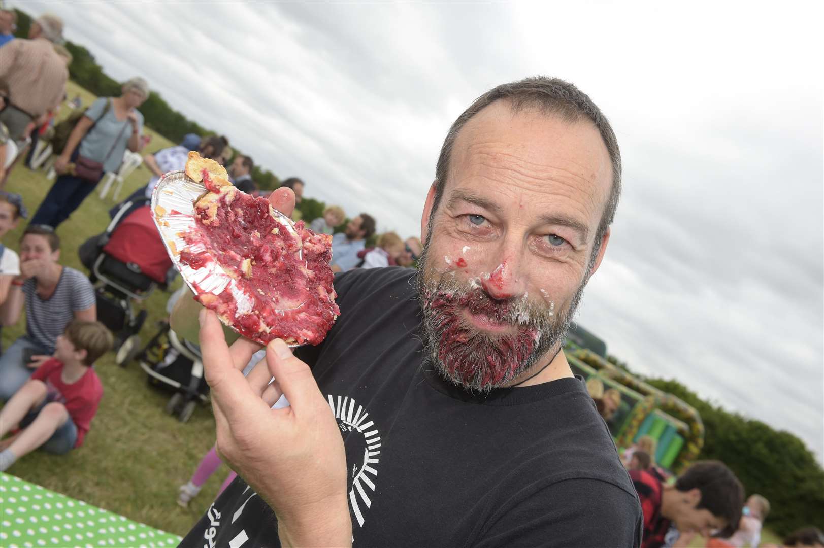 Dave Giles won the cherry pie eating competition last year.