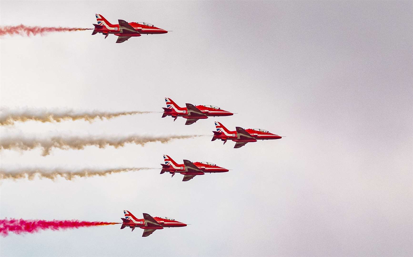 The Red Arrows will be flying over Folkestone Picture: Keith Heppell