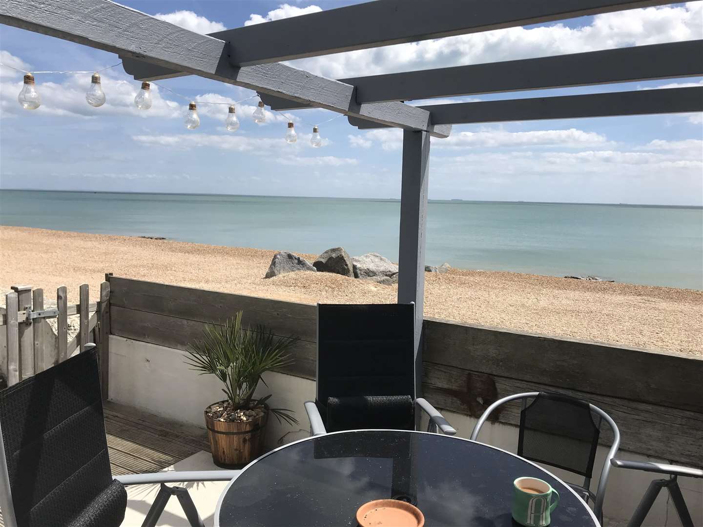 The Cottage on the beach in Sandgate really is on the beach! Picture: Anh Luu