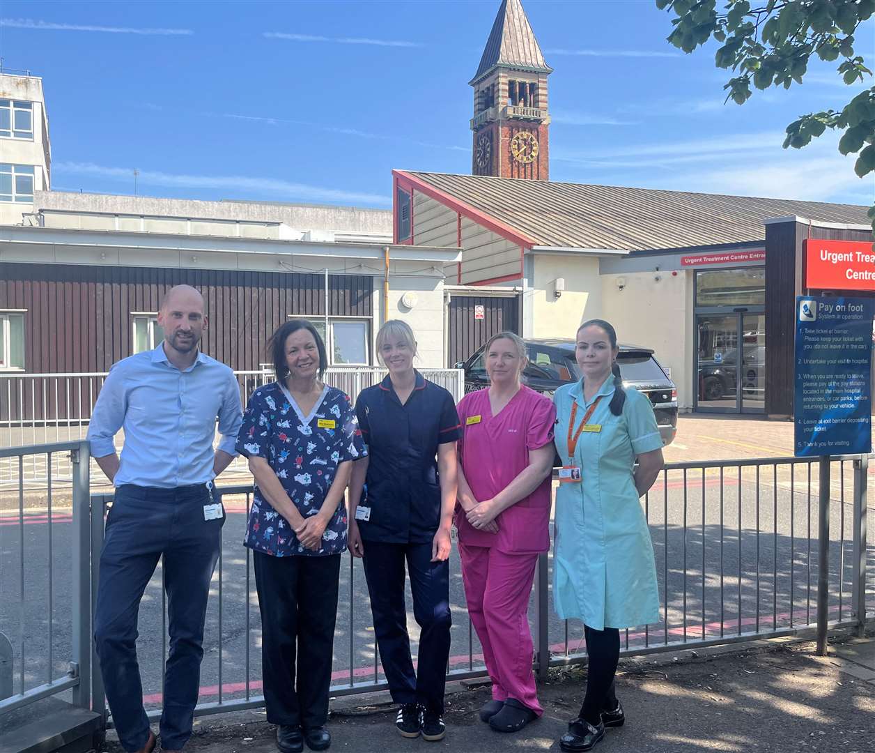 The five Hospital Hero award finalists at Medway Maritime Hospital