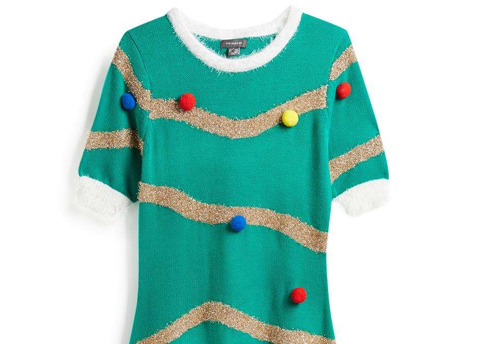 It could be one step further than a Christmas jumper - the tree dress is £16 from Primark.