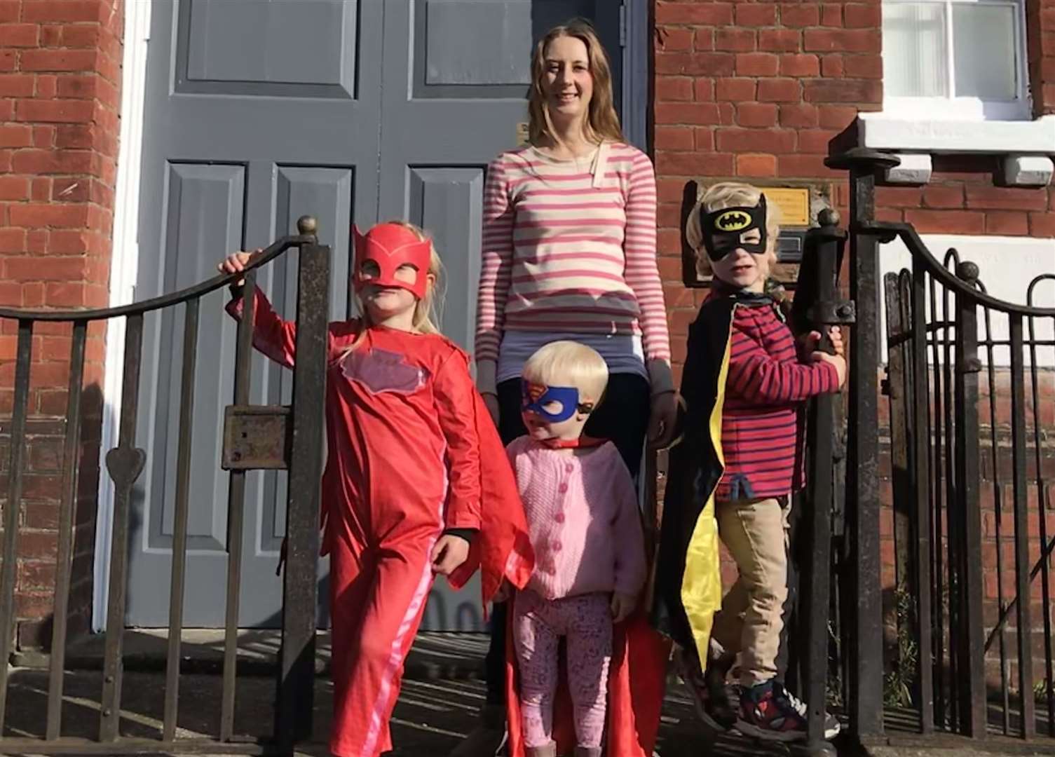 Hayley and her three children outside the new attraction