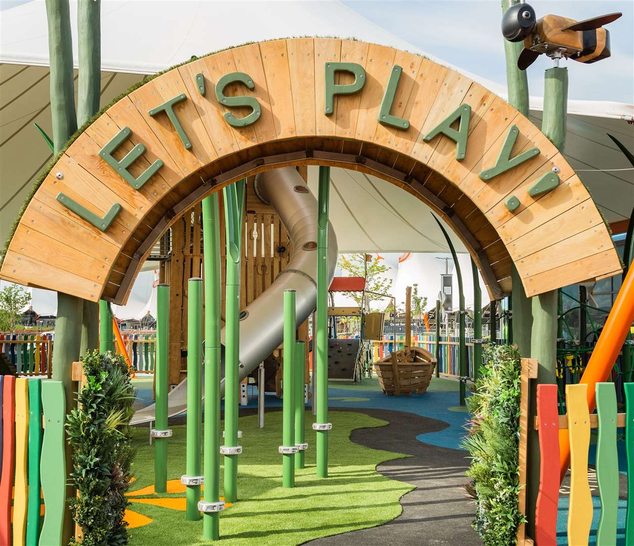 The play area cost £400,000