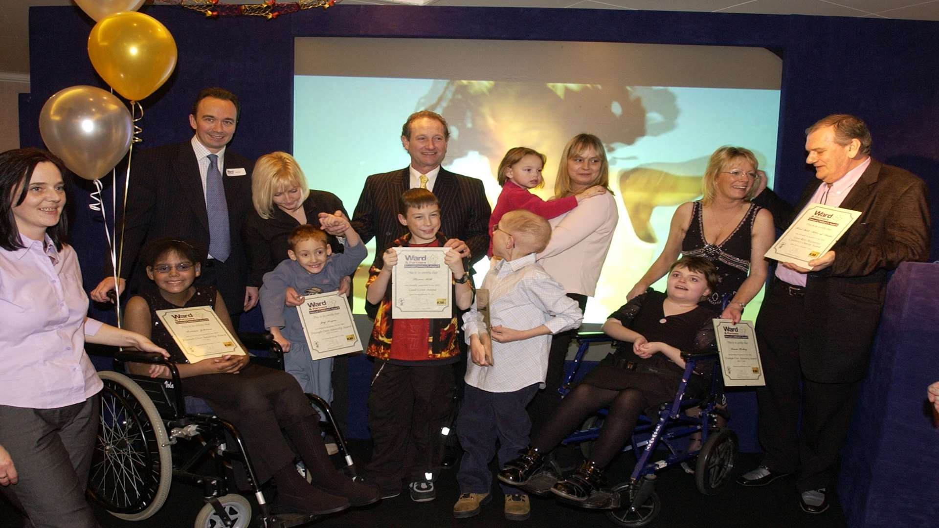 Big smiles from the winners of the first-ever Ward Children’s Awards in 2003
