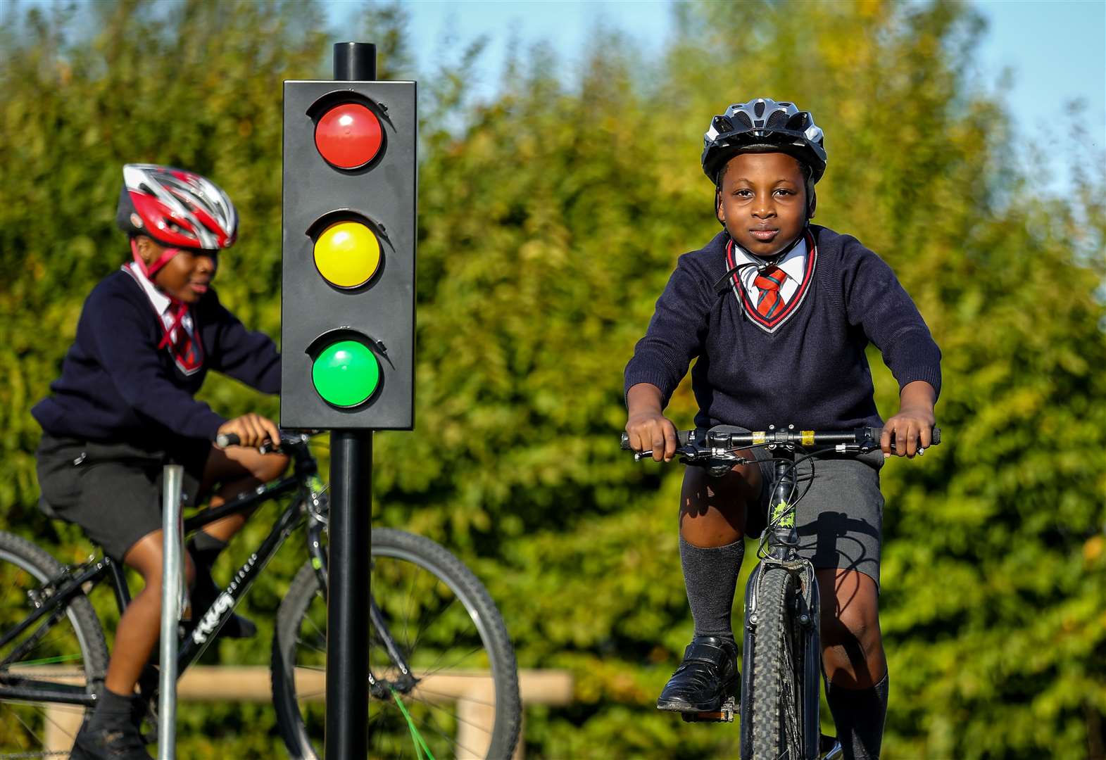 Youngsters on their bikes having fun at the Cycloland attraction. Picture: Cyclopark