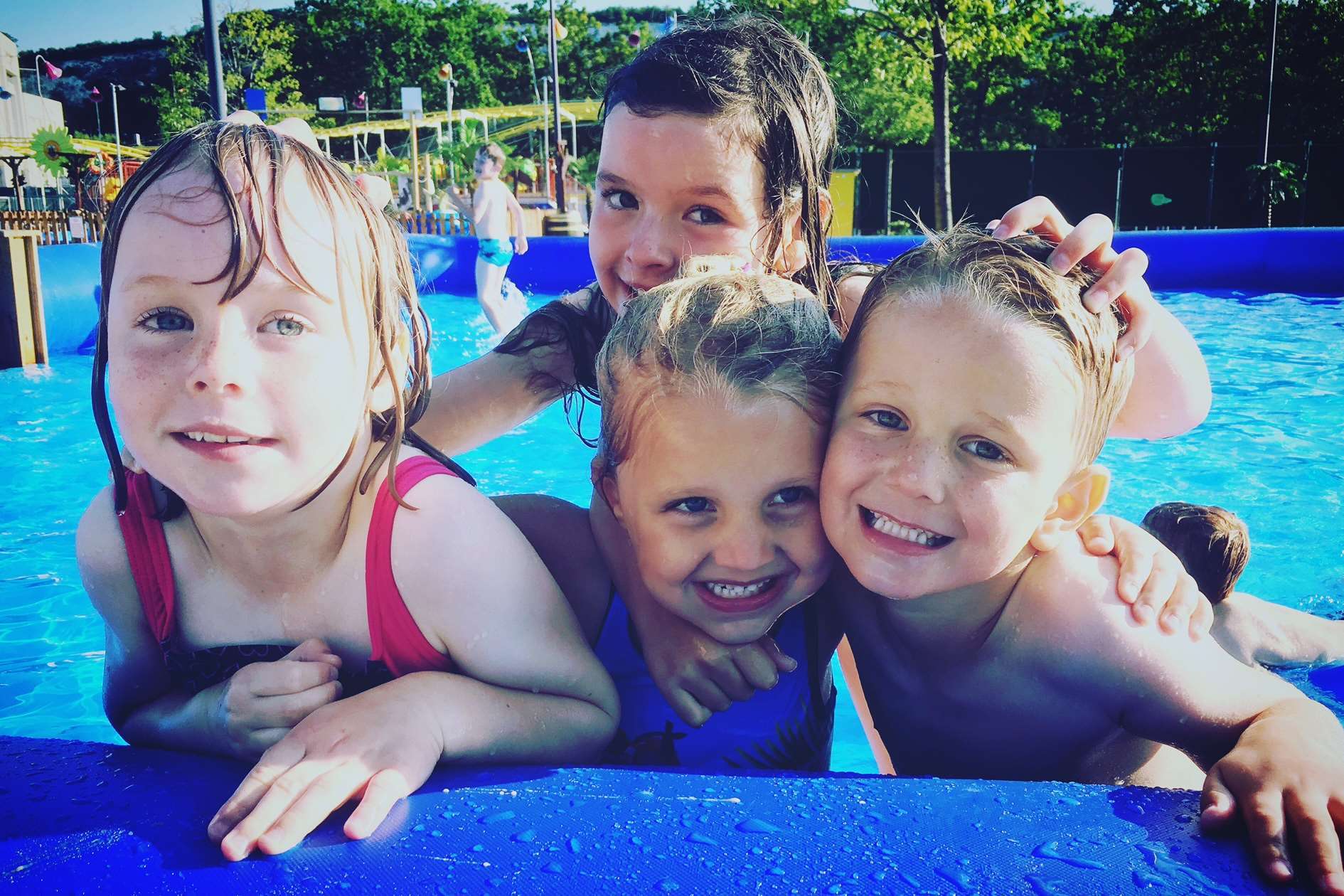 Life is better at The Beach according to these four! Amber, 6, Phoebe, 9, Liv, 4 and Oscar, 6.