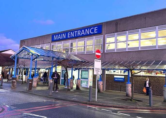 Baby Autumn was rushed to the William Harvey Hospital in Ashford