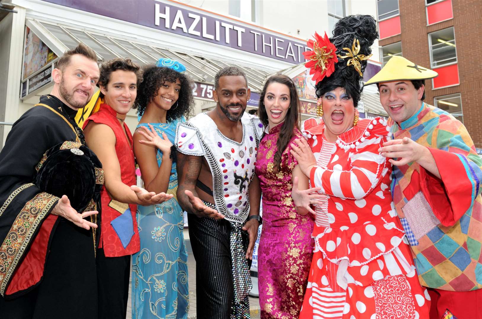 The cast of Aladdin at the Hazlitt Theatre