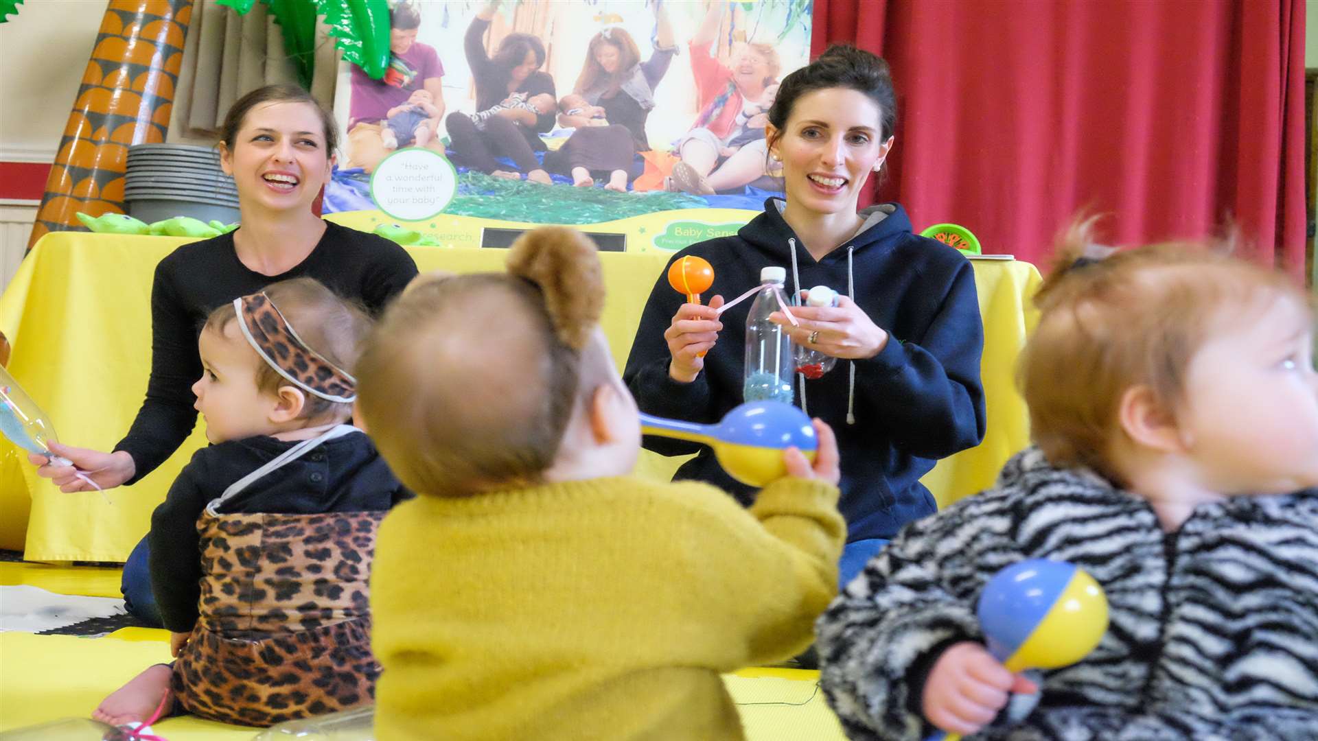 Baby Sensory classes are lively, musical groups