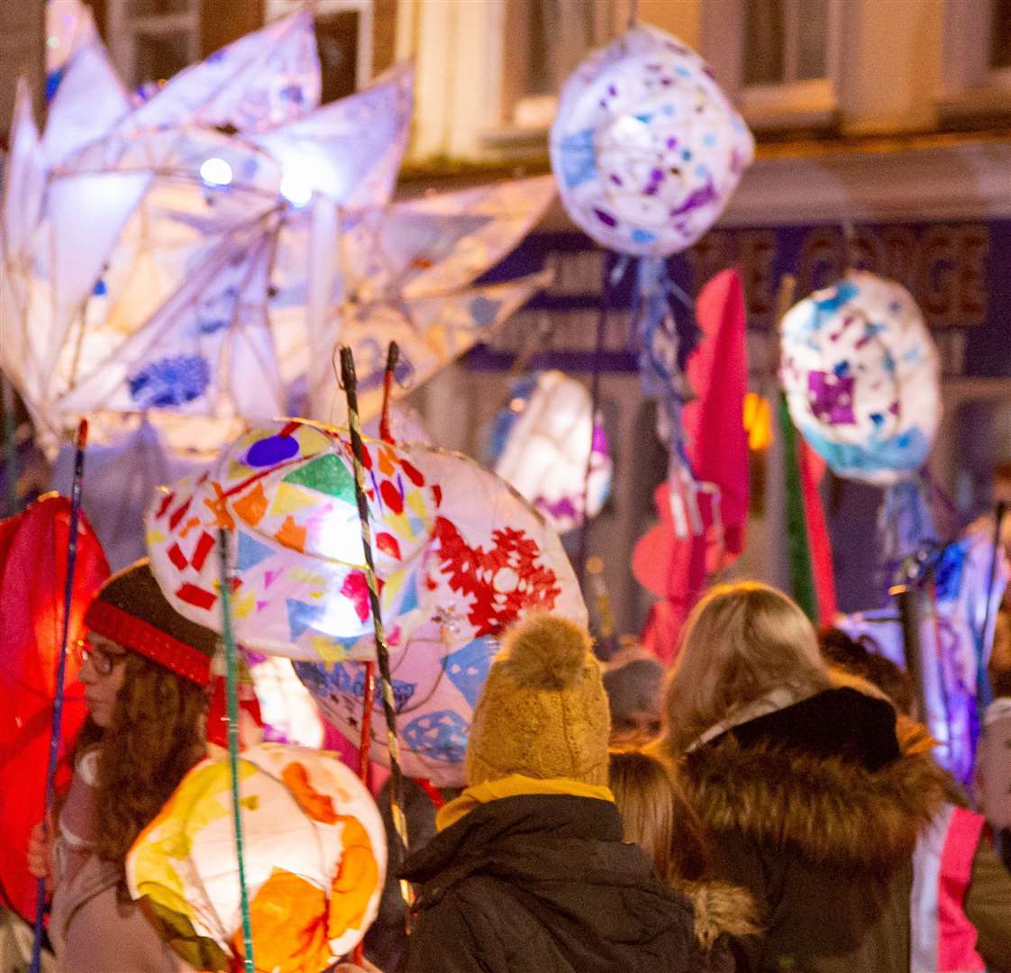 Carnival of the Baubles is a procession of giant, illuminated baubles decorated by pupils from across the borough
