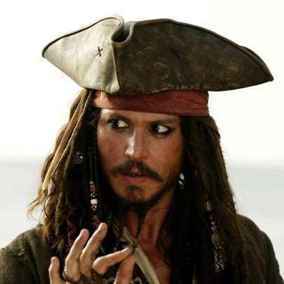 Johnny Depp as Captain Jack Sparrow in Pirates Of The Caribbean