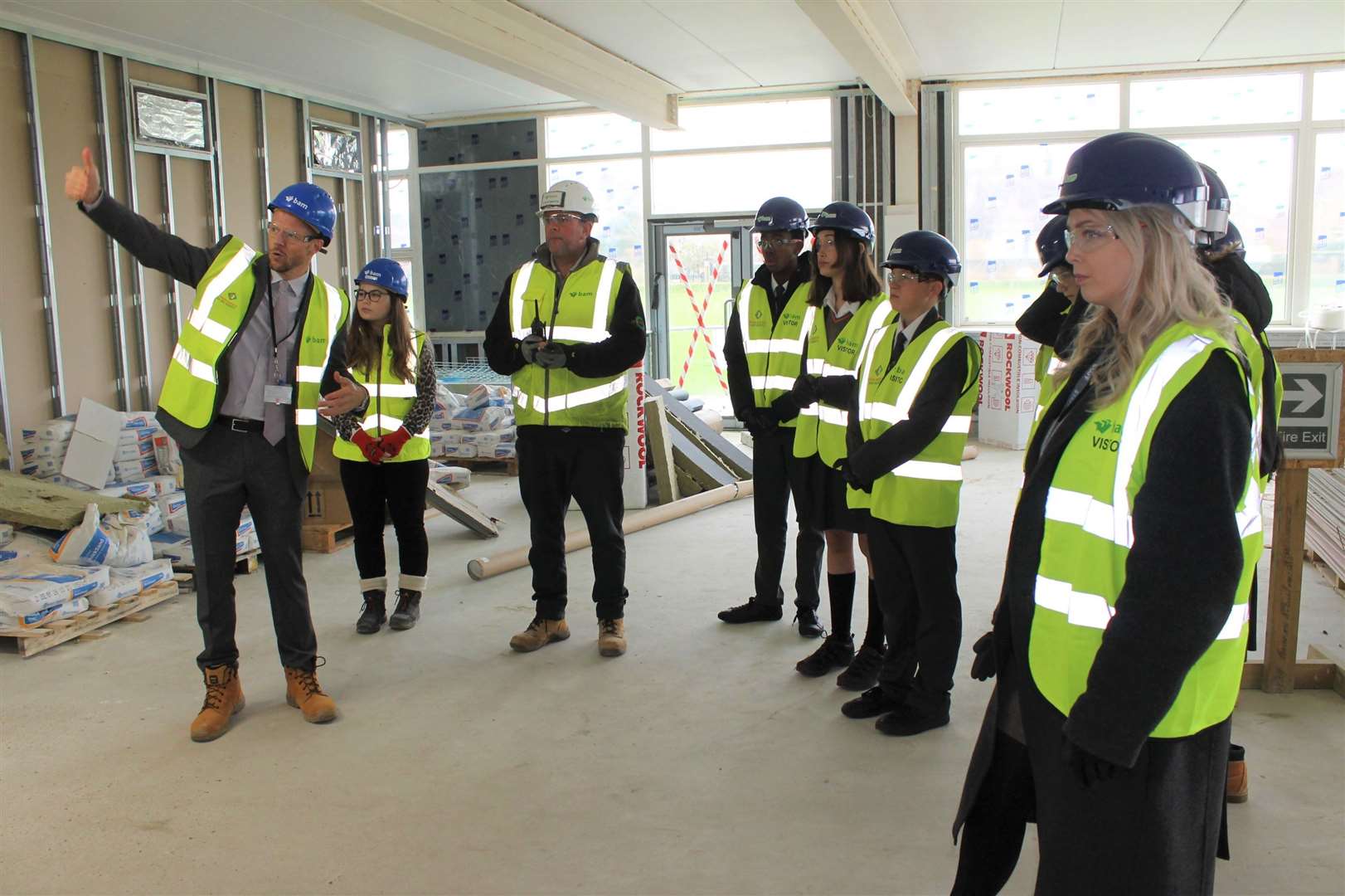 The students and teacher are set to move into the new building after the Easter holidays. Photo: Endeavour MAT Trust