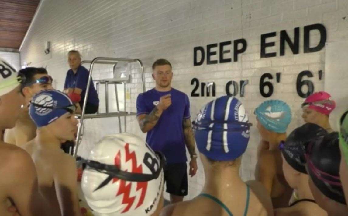 Adam Peaty at Strood Sports Centre in 2019