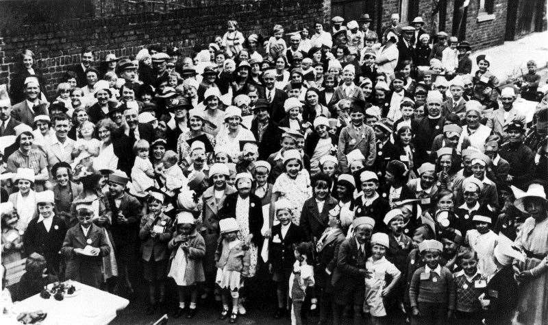 A VE Day party in William Street, Sittingbourne in 1945