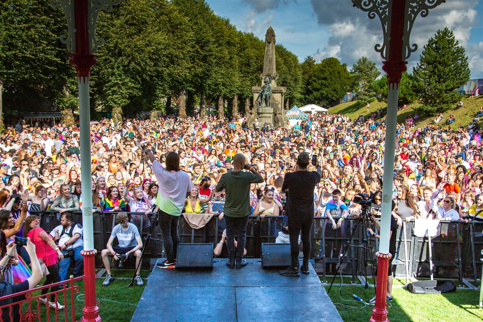 Headliners 5ive, pictured here at Canterbury Pride 2021, will top the bill at Mote Park, Maidstone, for the Together Festival. Picture: Michael East