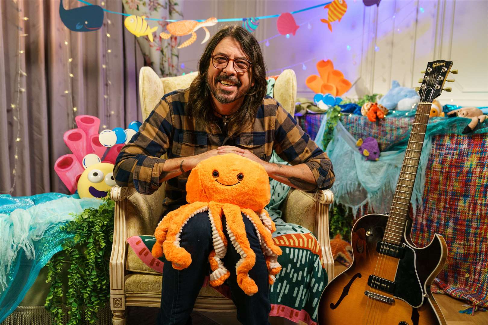 Dave Grohl is reading two Cbeebies stories. The first will be shown on Friday, October 8.