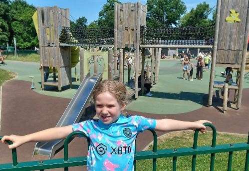 The playground at Mote Park has lots to do for all ages