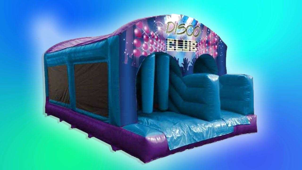 A disco-themed inflatable from Claire's Inflatables