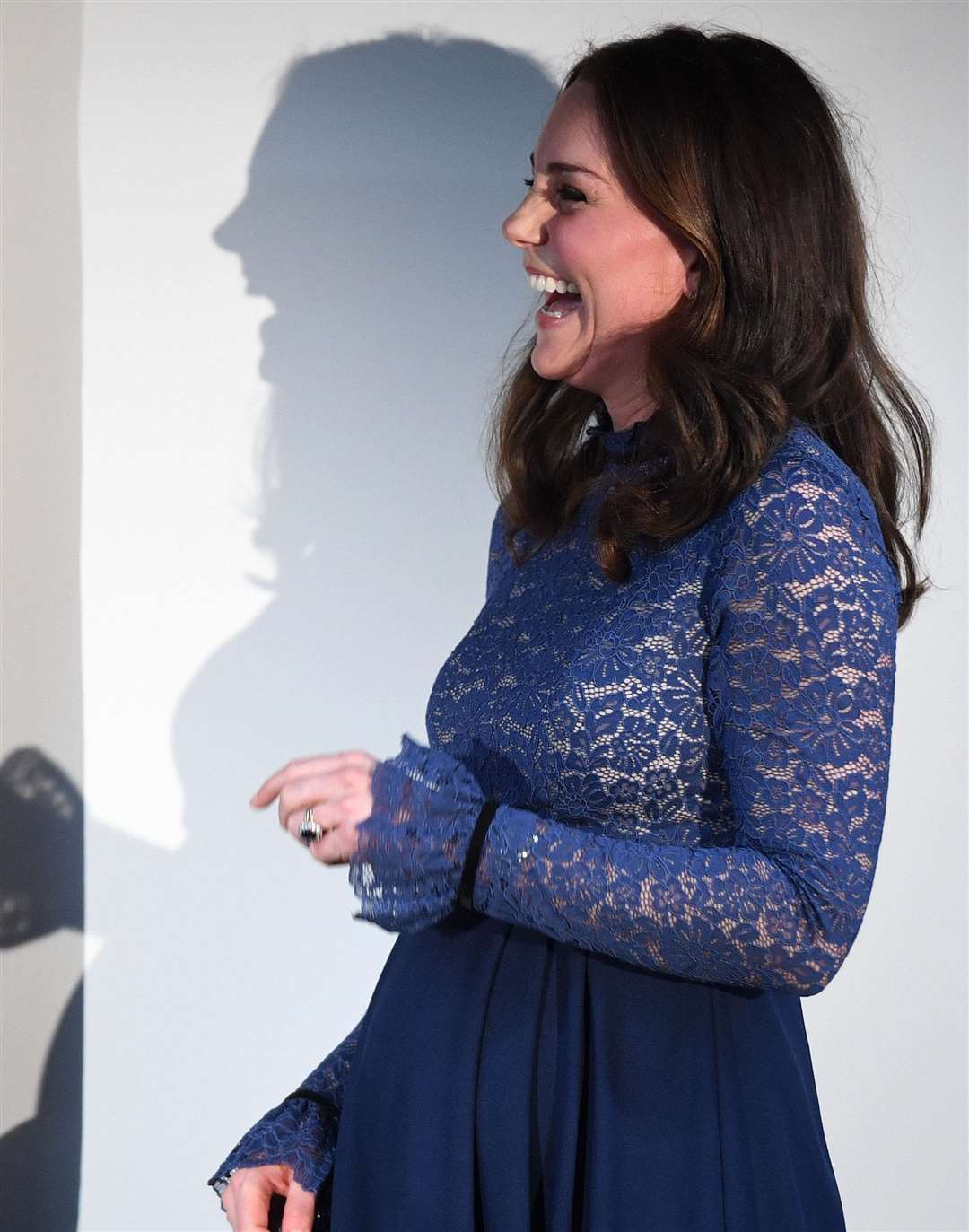 A heavily pregnant Duchess of Cambridge