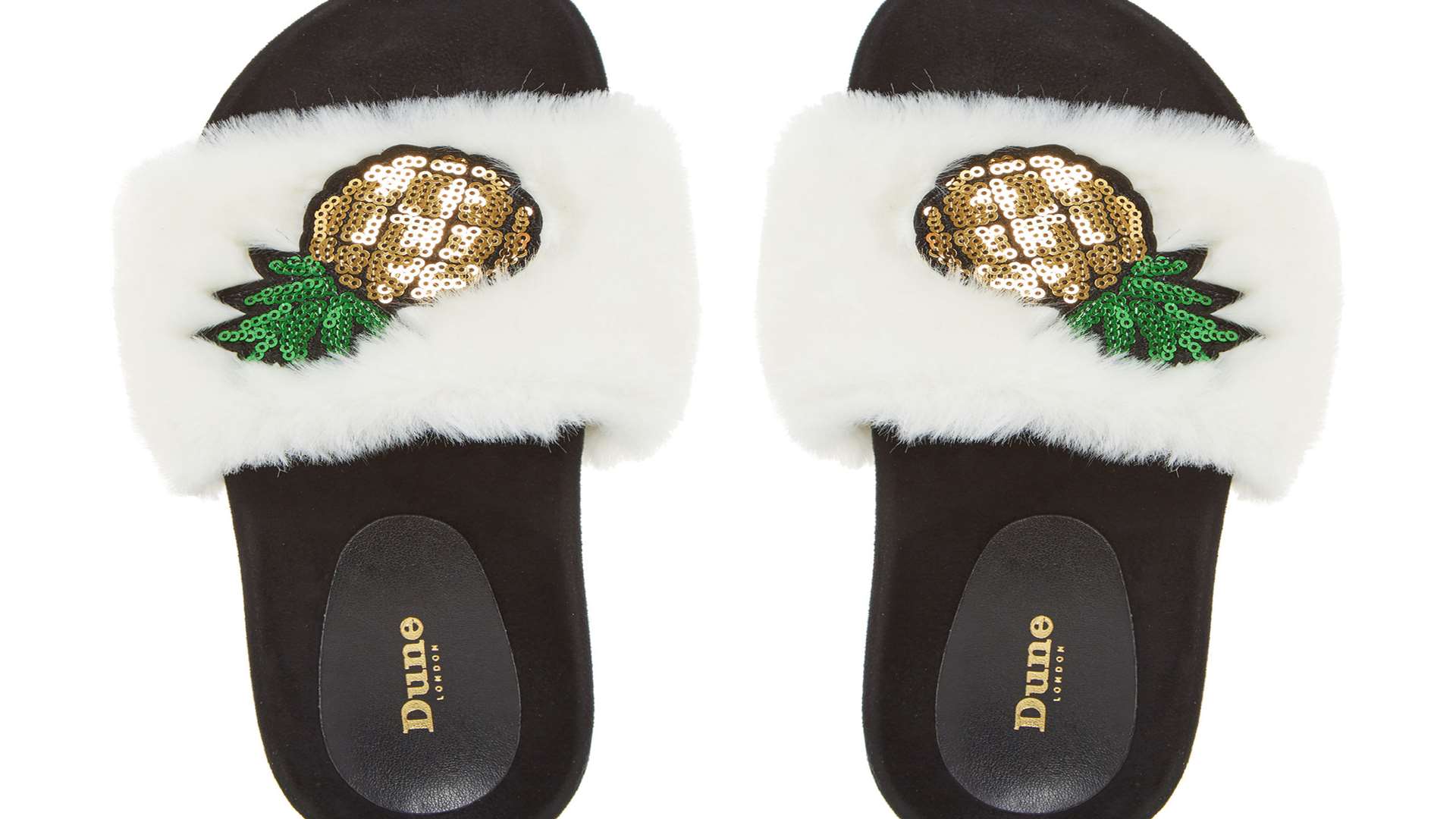 Part Gucci, part Fenty for Puma and 100% cool - fluffy pool sliders are the only kind of fur you'll want to wear come summer. These Dune luau sliders are £50