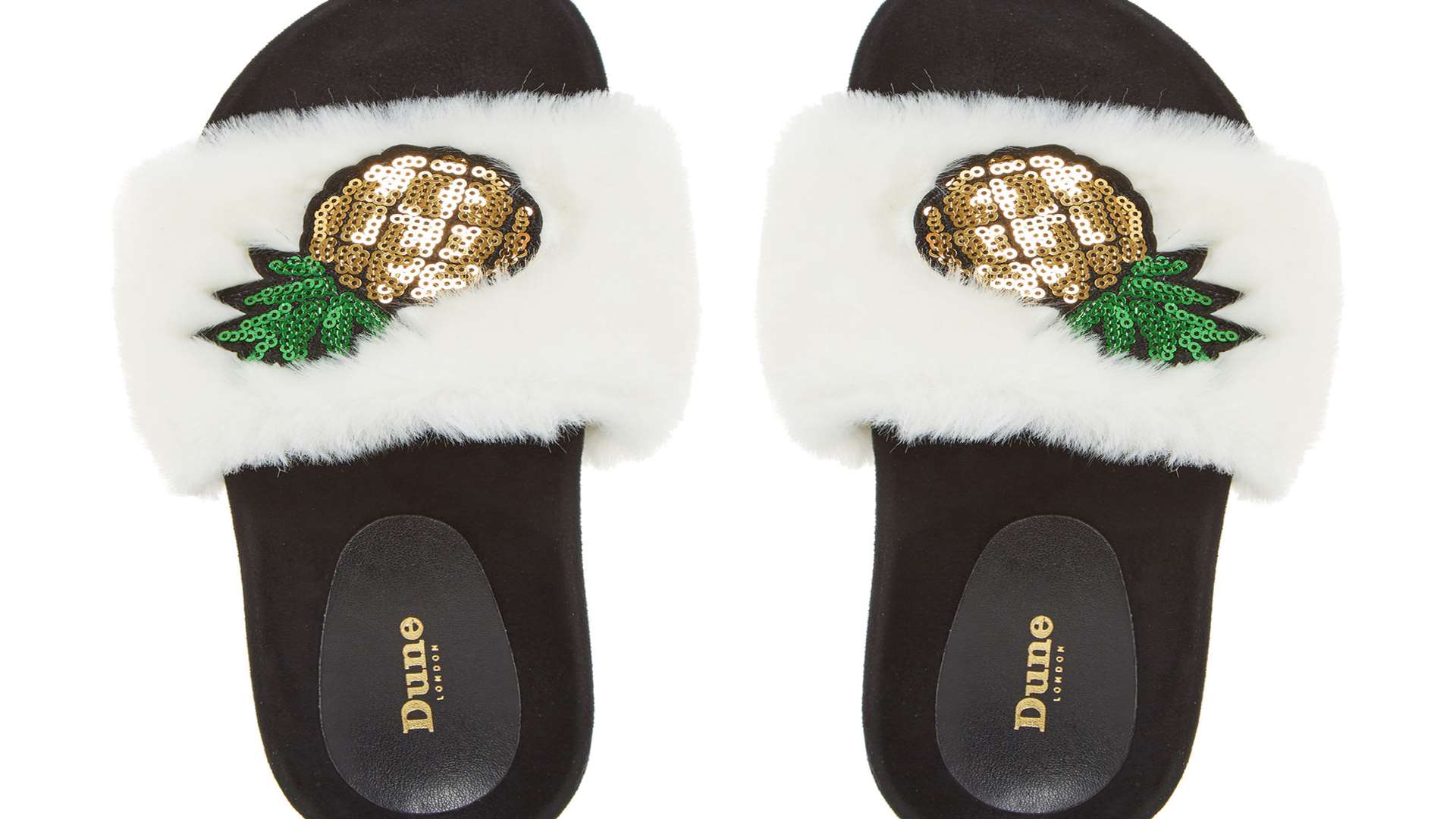 Part Gucci, part Fenty for Puma and 100% cool - fluffy pool sliders are the only kind of fur you'll want to wear come summer. These Dune luau sliders are £50