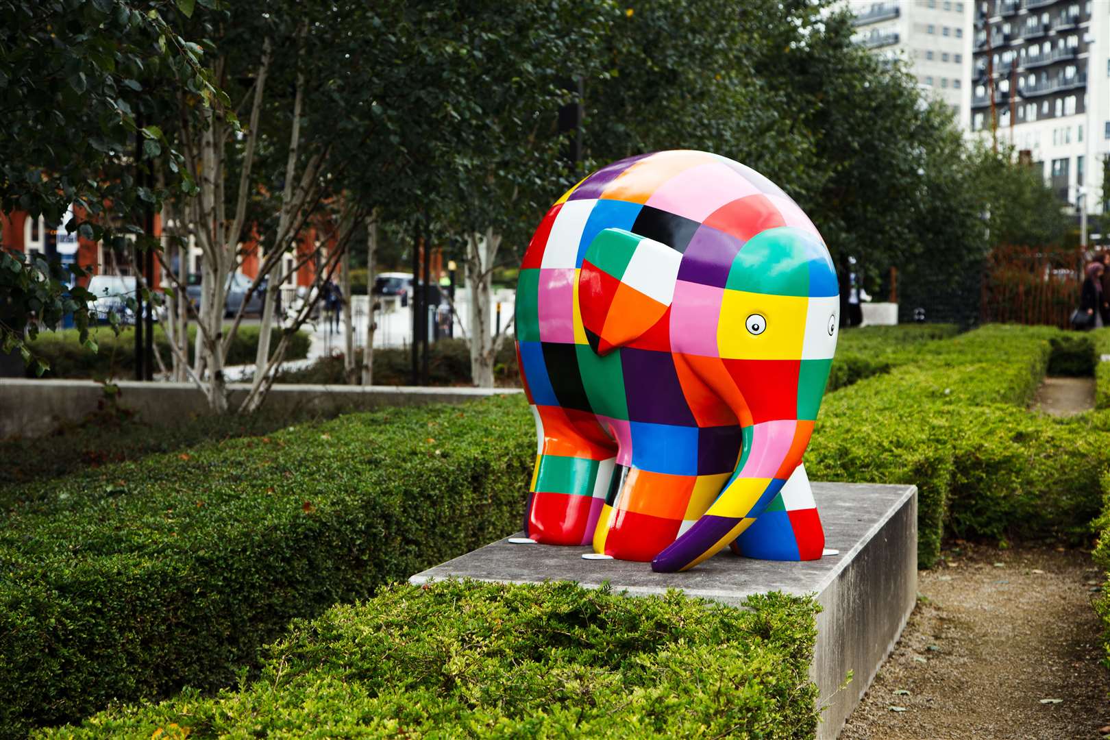 An Elmer the Elephant sculpture, part of a trail now coming to Kent in 2021
