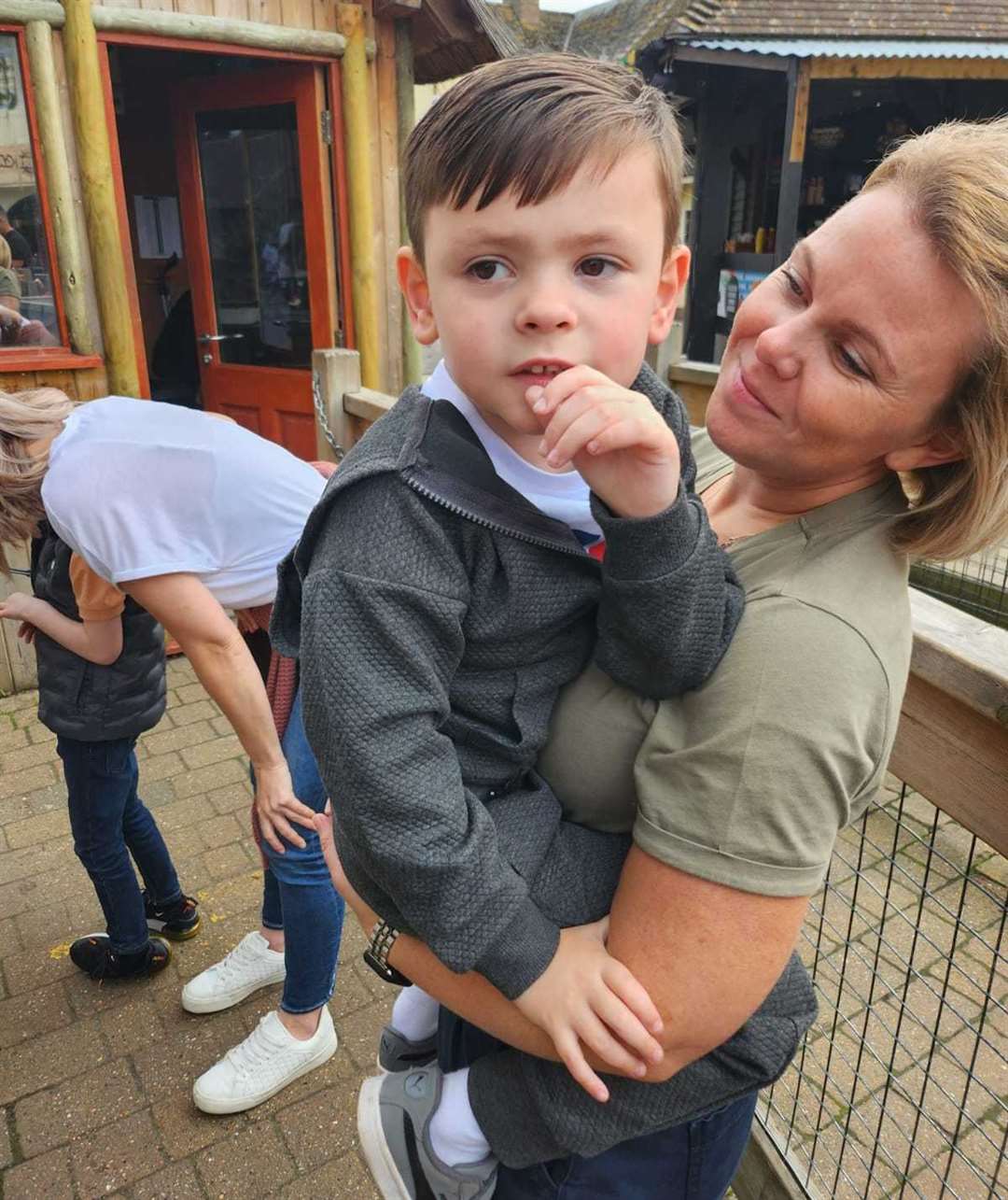 Harriet Carter with her nephew Lenny