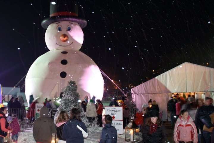 Youngsters will be able to bounce inside the snowman
