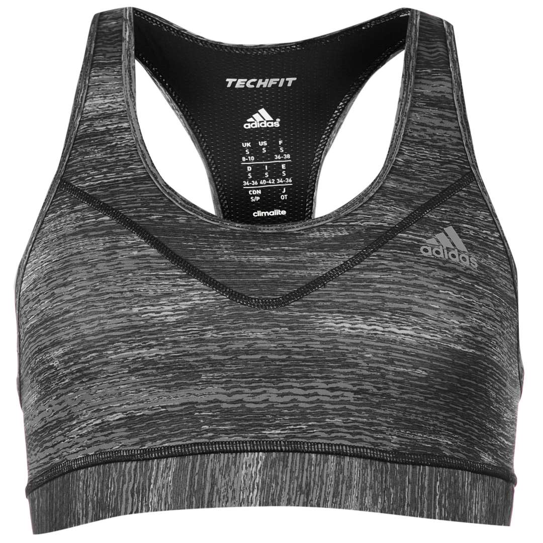 Adidas TechFit Ladies Medium Bra. Available in a range of colours from £11 at Sports Direct