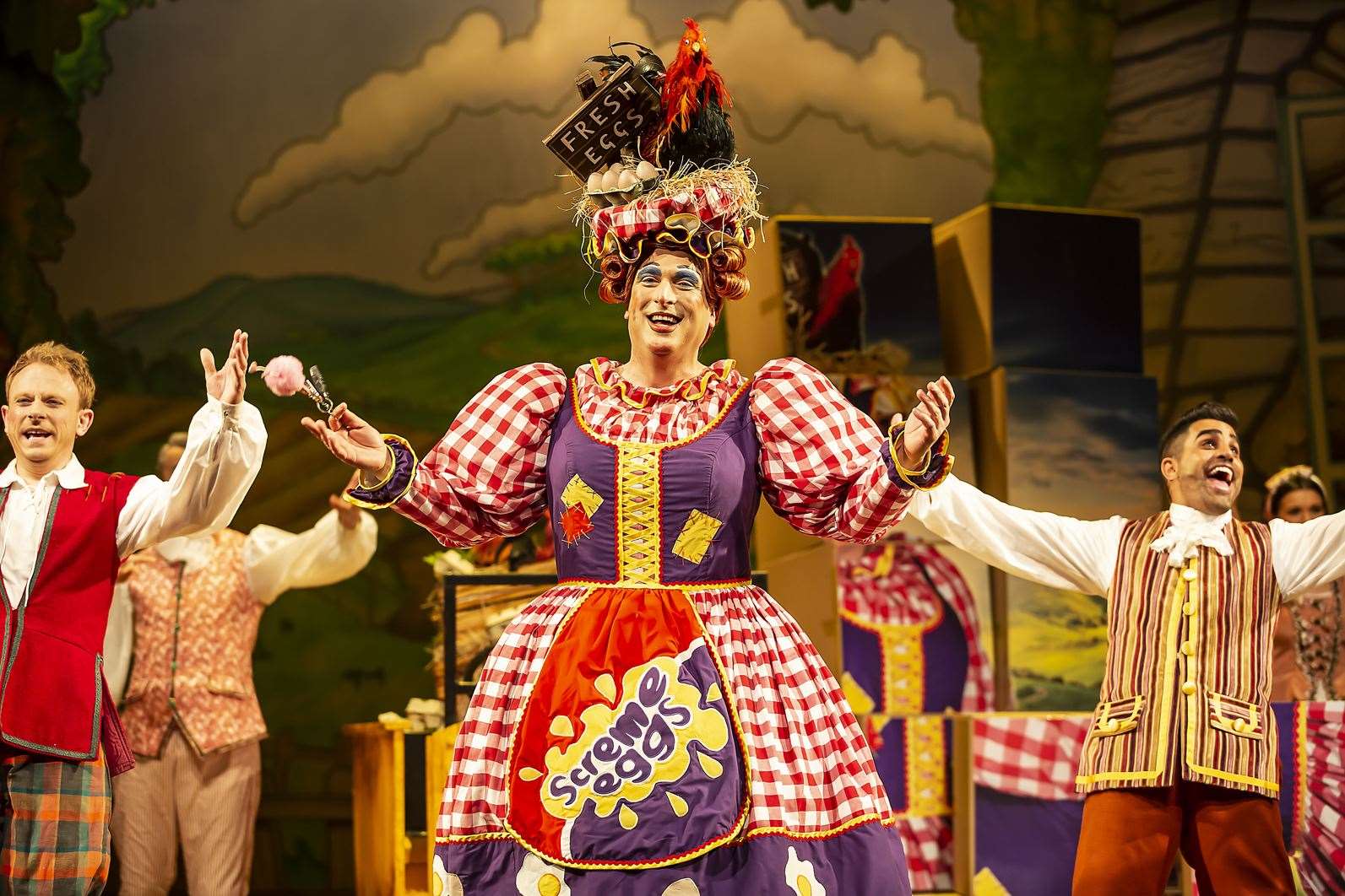 Pantomime dame Ben Roddy as Mother Goose. Pic: The Marlowe Theatre