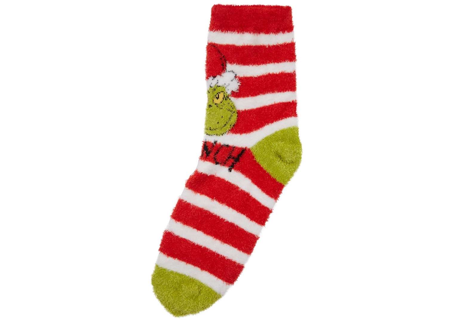The perfect stocking filler? Grinch stripe socks, £4.99 from New Look.