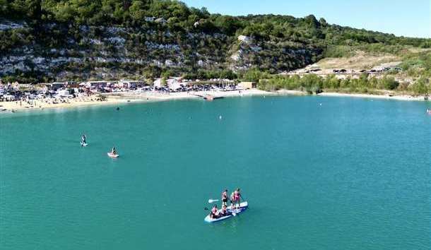 St Andrew's Lakes has picturesque turquoise water for swimming and aqua sports