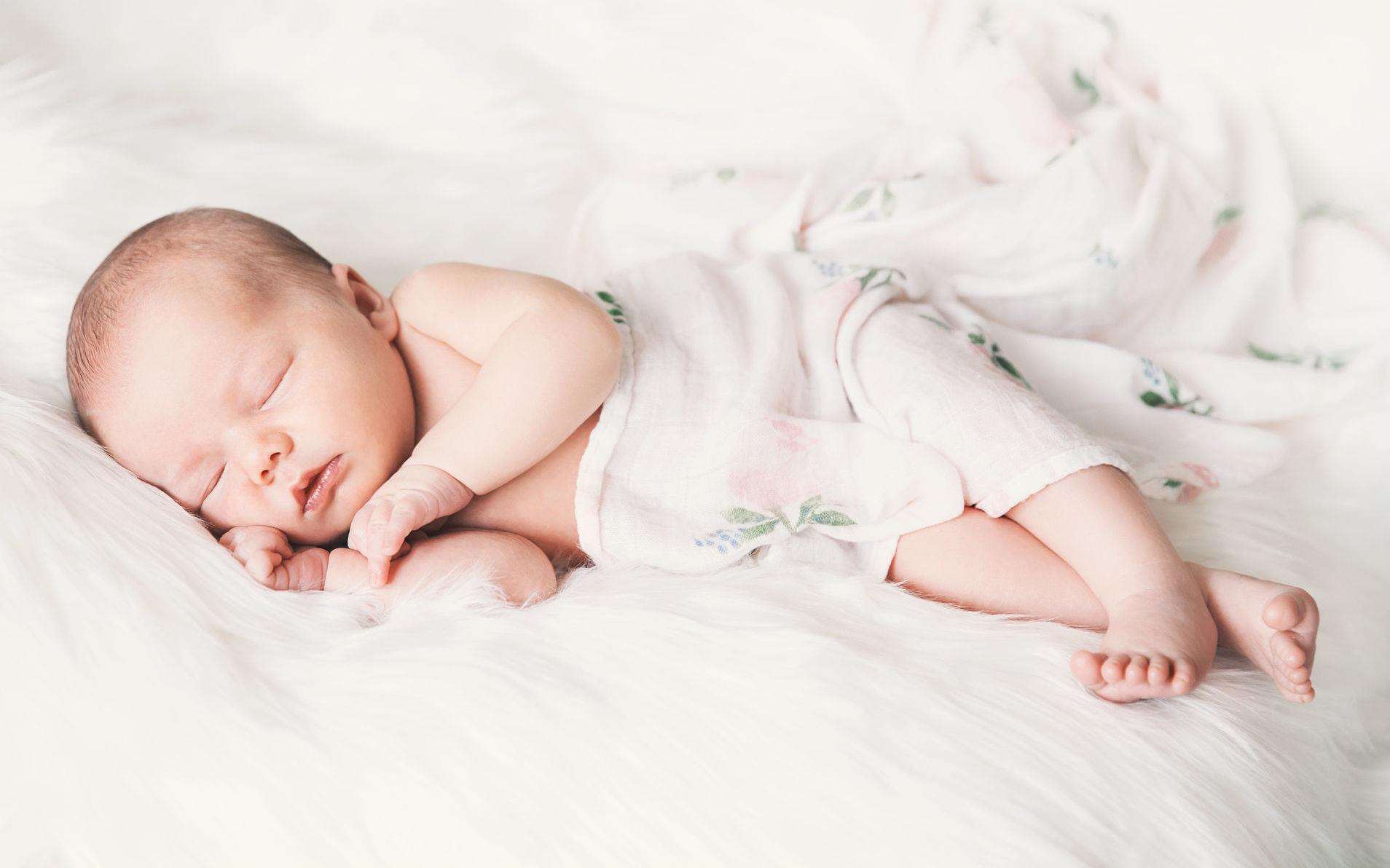 Generally, your baby should sleep for longer periods the older she gets