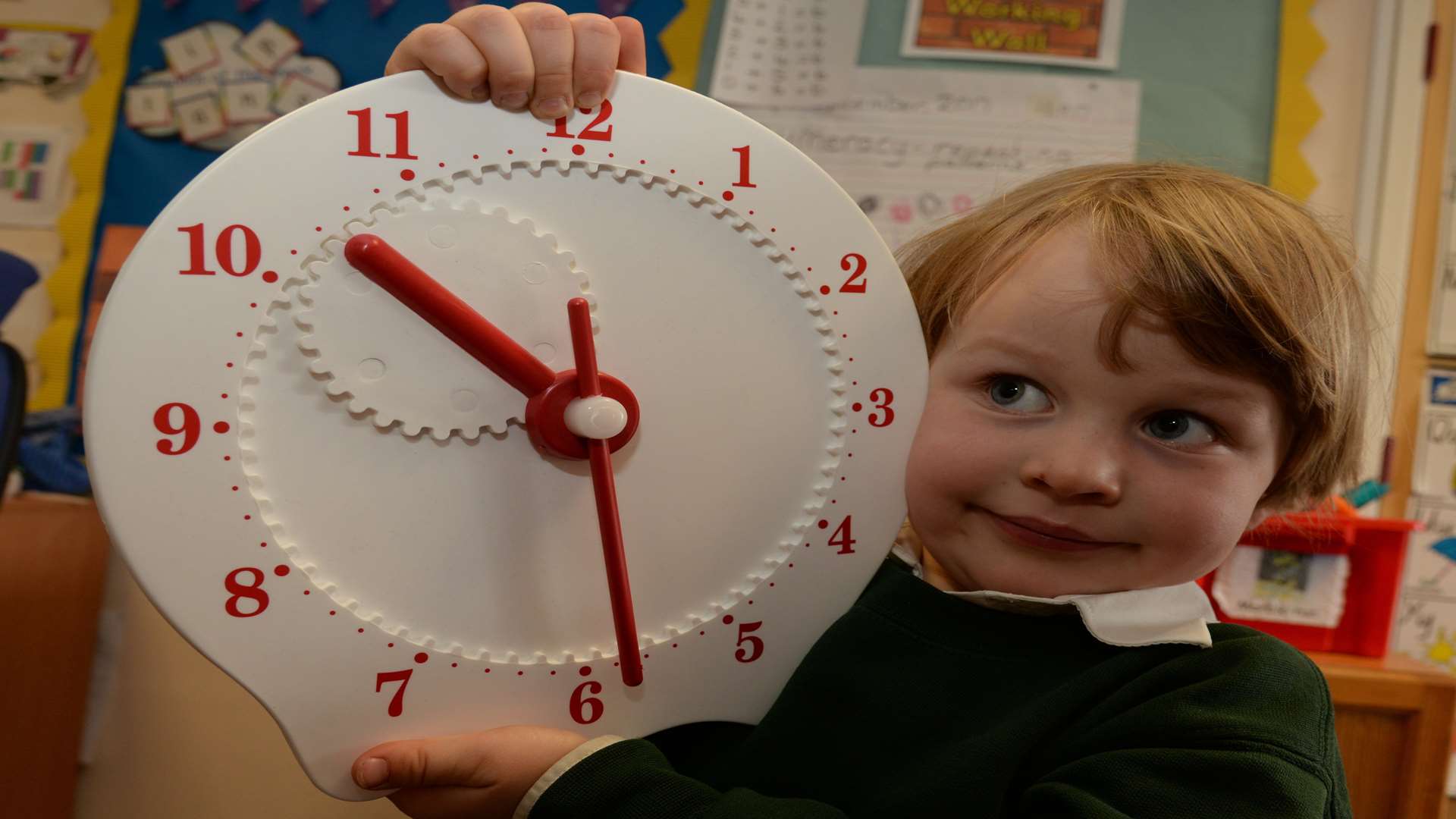 Four-year-old Aldous from Stelling Minnis Primary School