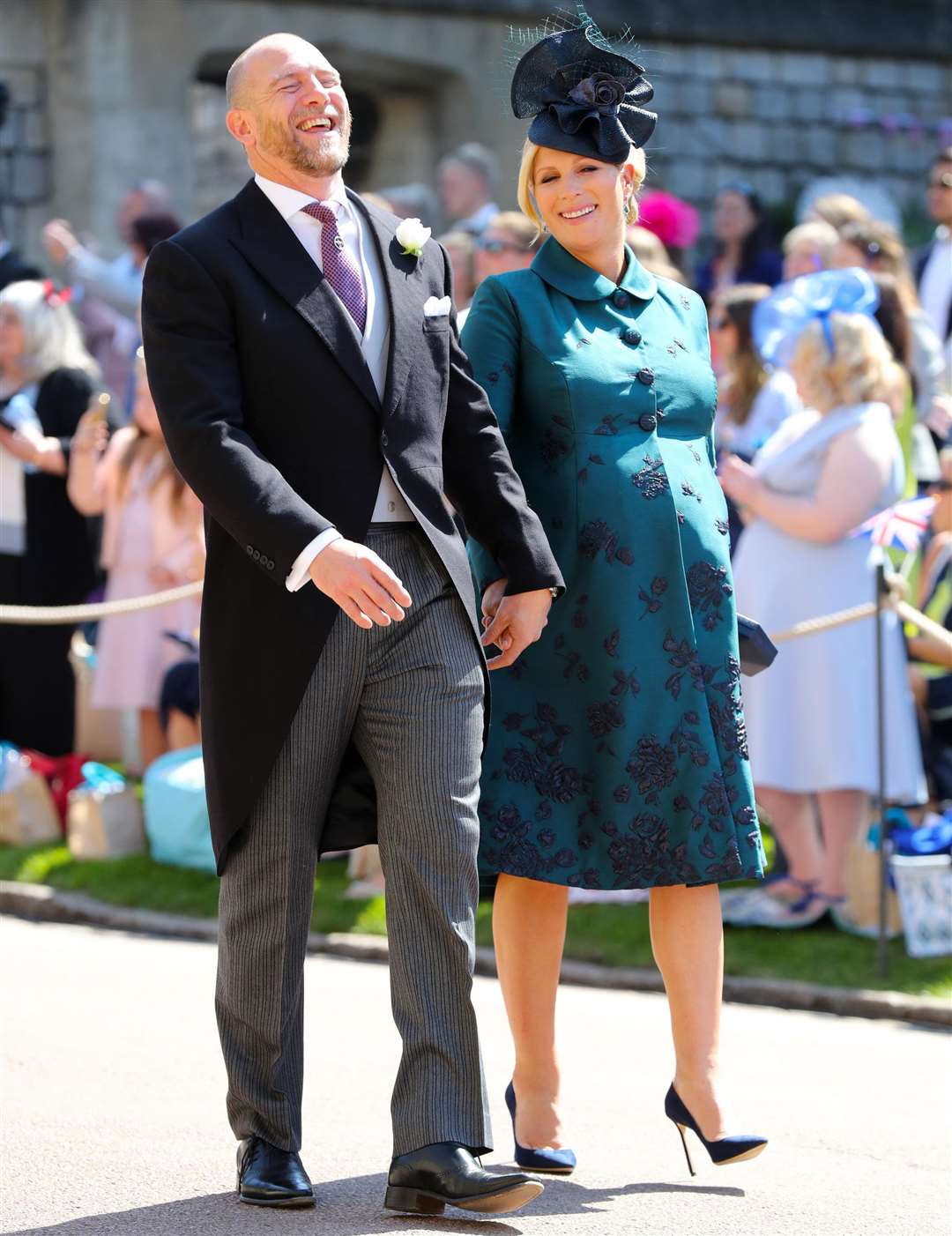 Mike and Zara Tindall arrive at Windsor Castle for the wedding of Meghan and Harry in May