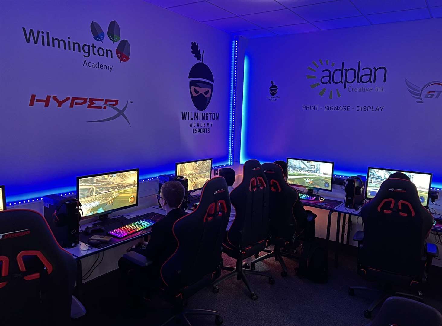Practical lessons will take place in the new 'Esports arena', built from a former green screen room. Photo: Wilmington Academy Esport