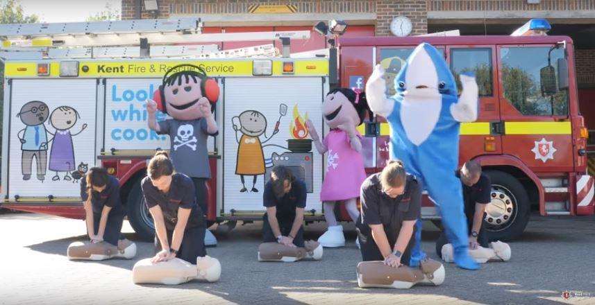 The first 30 seconds of children's hit Baby Shark provides the perfect rhythm for chest compressions. Picture: Kent Fire and Rescue