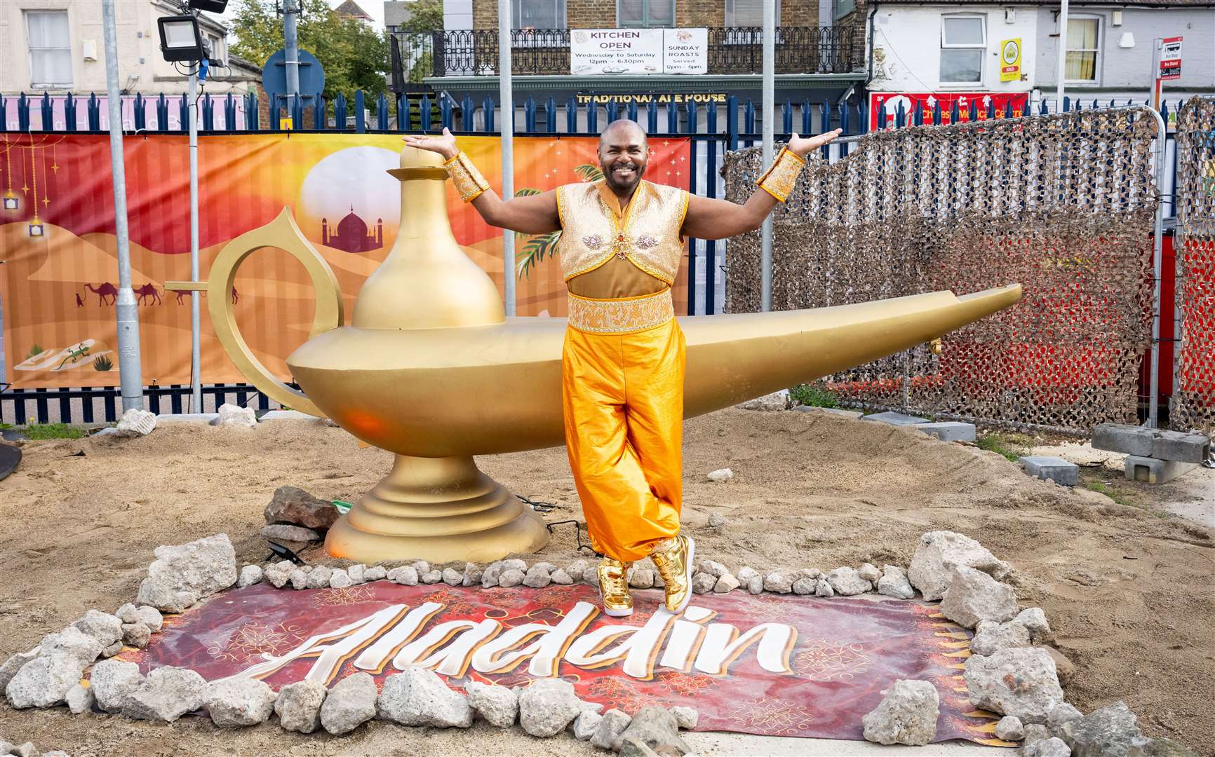 Singer Anton Stephans will bring lots of energy as the Genie of the Lamp. Picture: Elliott Franks