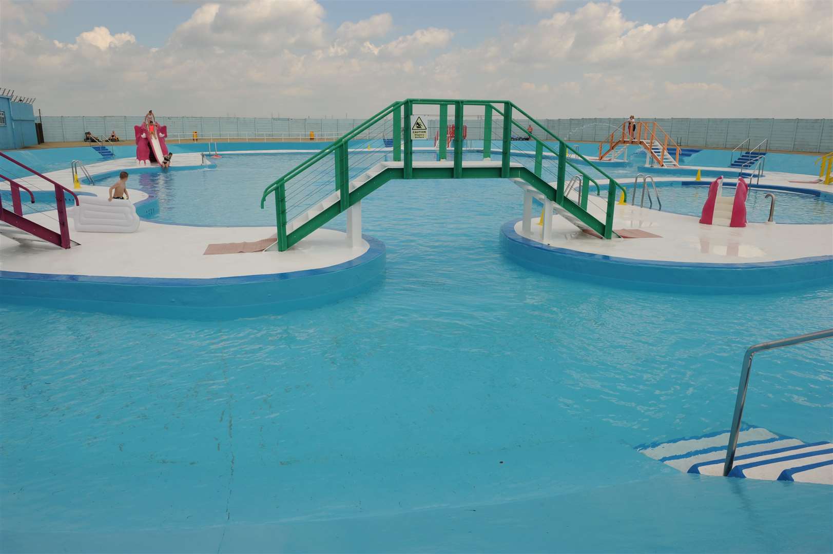 The lido and paddling pool are one of the many family attractions at The Strand