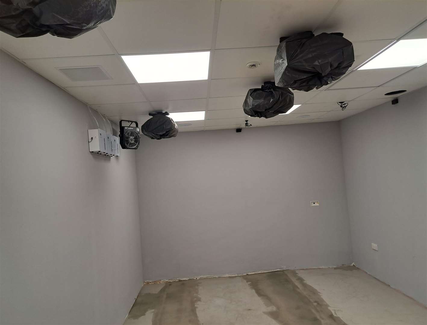The projectors are already in place in the immersive room at The Earley Springs School in Harrietsham