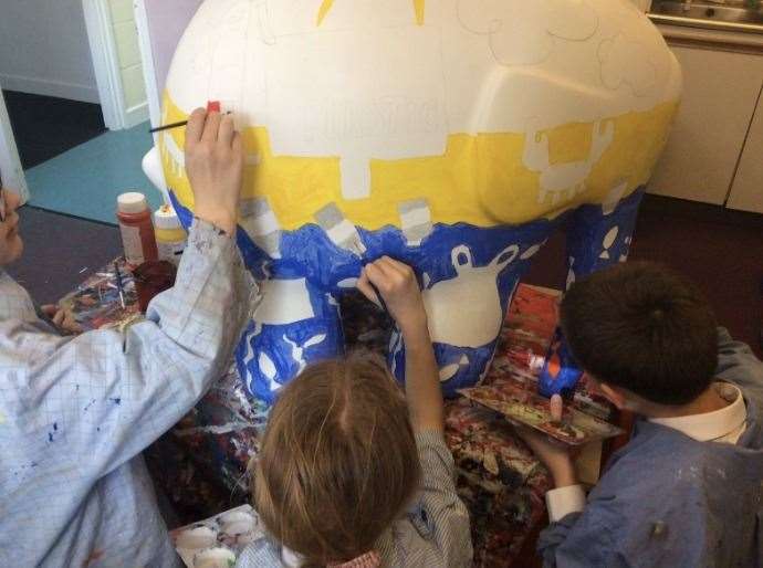 Children in Maidstone have been getting creative designing Elmer sculptures for the Big Heart of Kent Parade this month