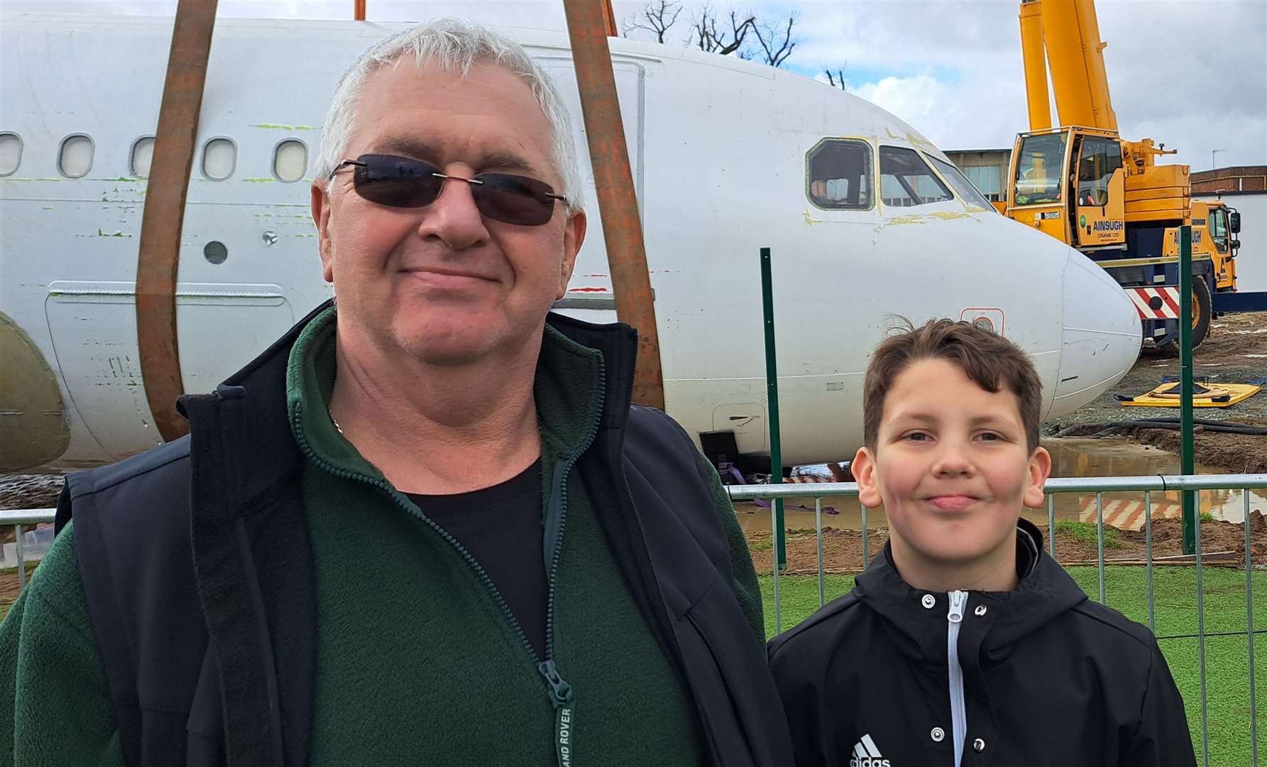 Kevin Filmer and his grandson Ralph Wallace, aged nine