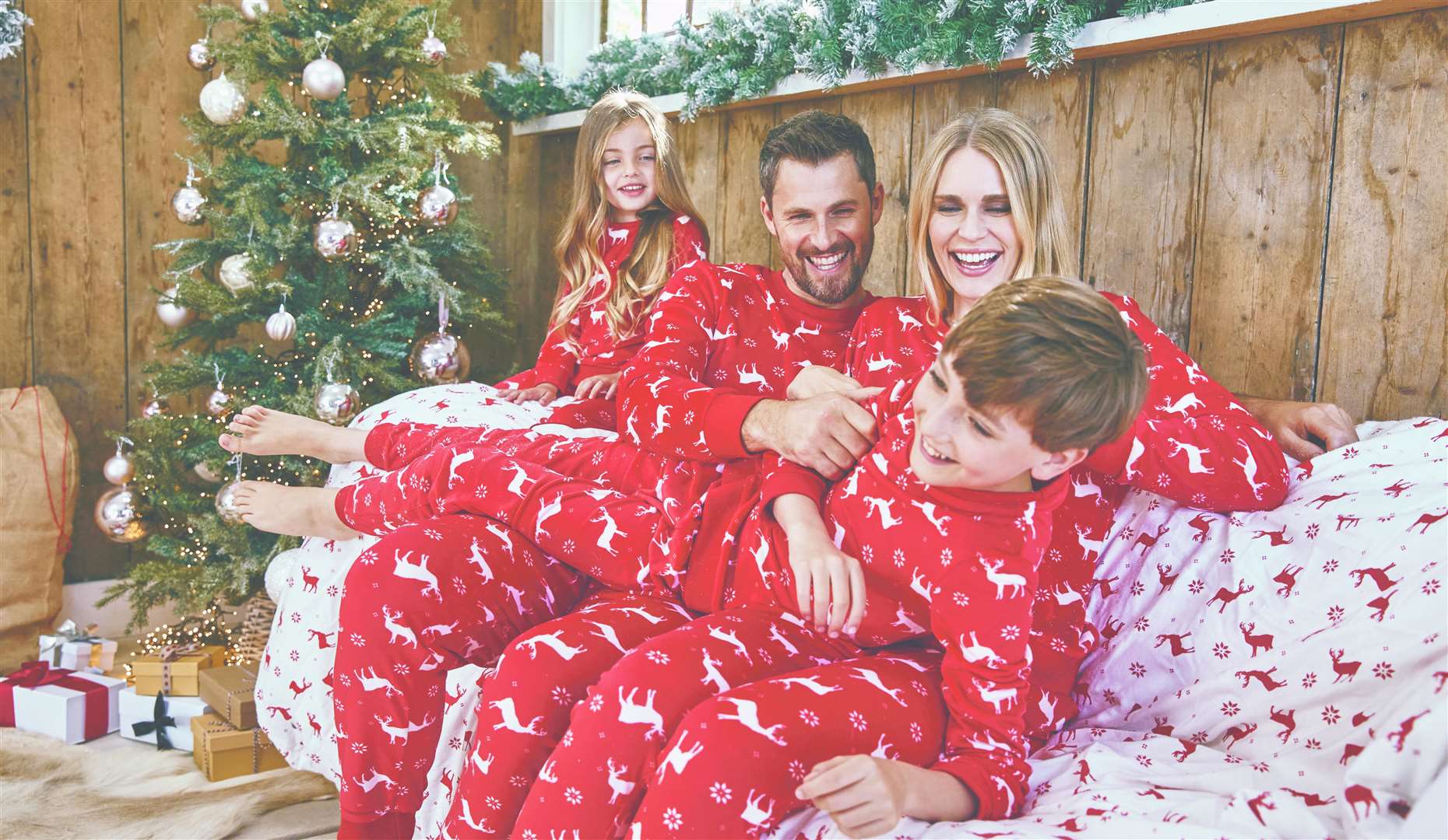 Remember the golden rule - no Christmas PJs, no presents (and that applies to everyone). Adults £26.99, kids from £16.99, M&Co