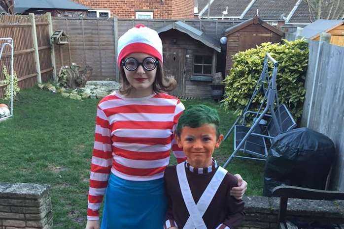 Brioney and Reece make a great Wally and Oompa Loompa, as shared on kmfm Facebook