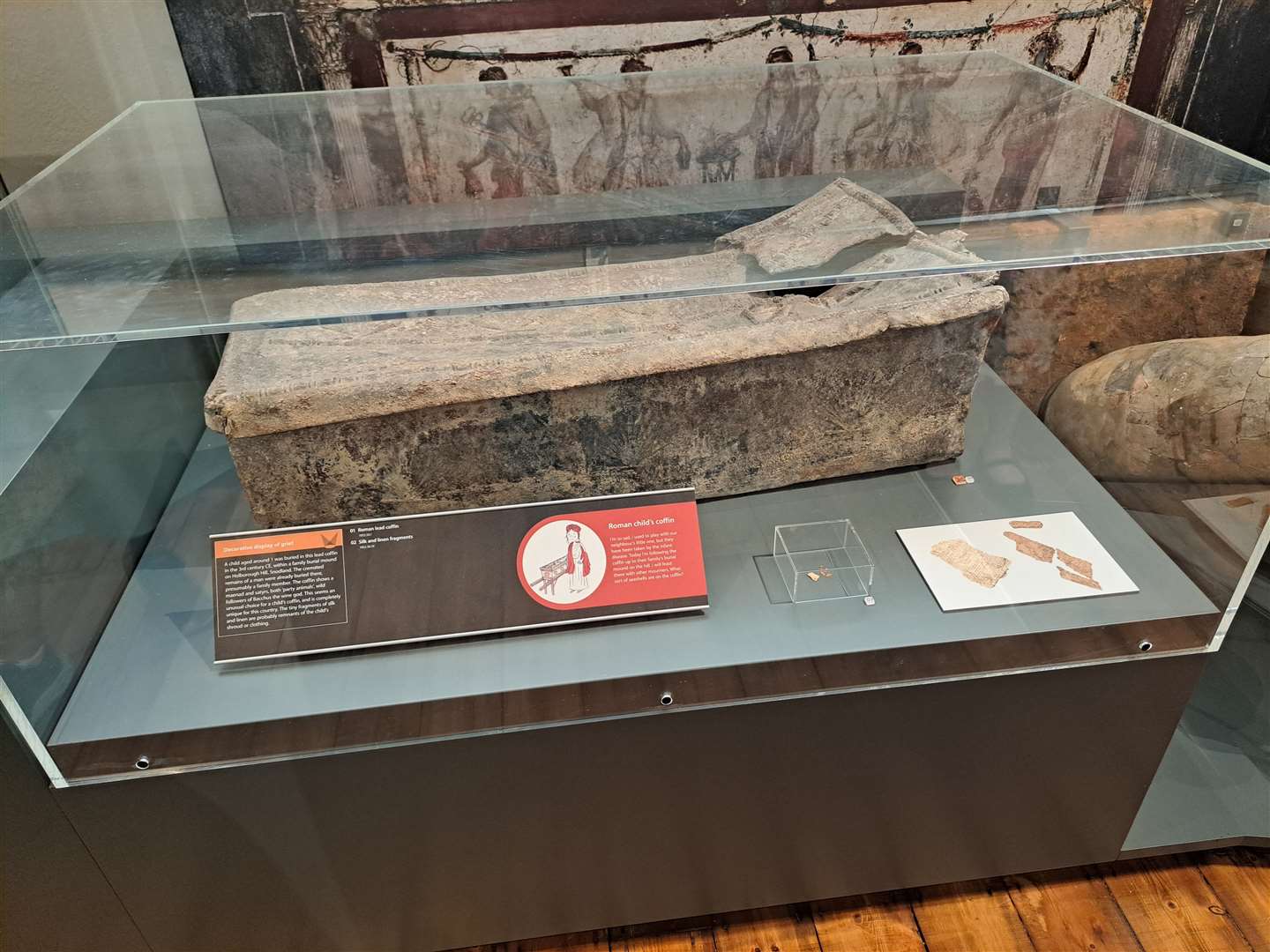 A child's coffin from the Roman occupation