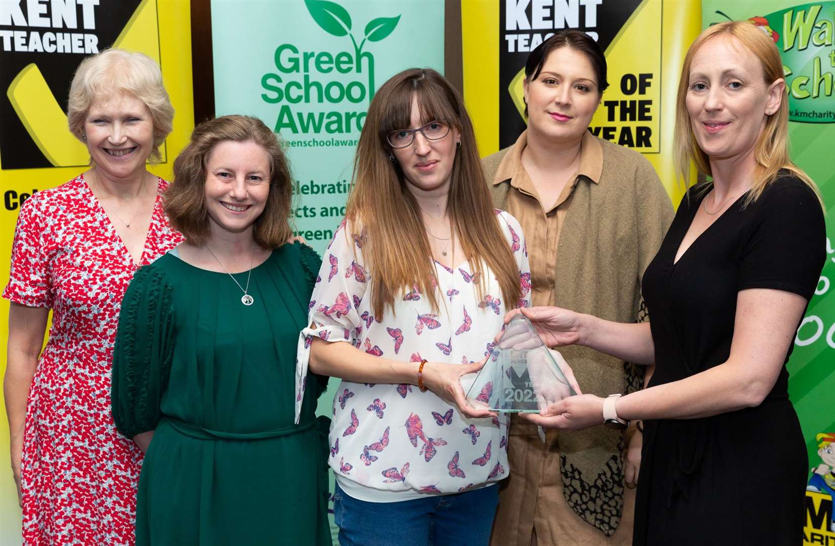 Overall Kent Schools Volunteer of the Year, Librarian Team of Ellington Infant School. Presented by Claire Johnson of Ashford International Hotel. Picture: Countrywide Photographic