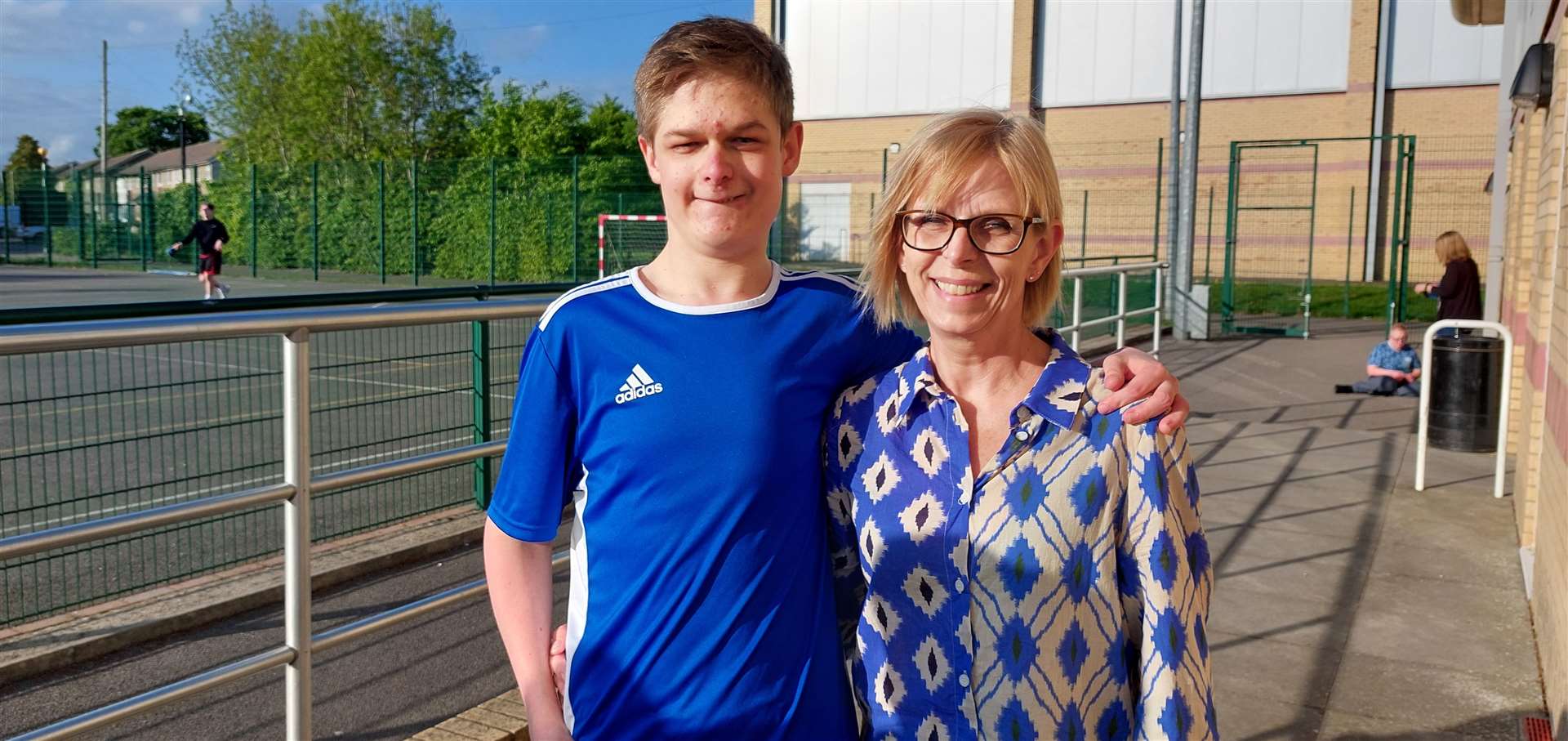 Morgan Hart with his mother Jools