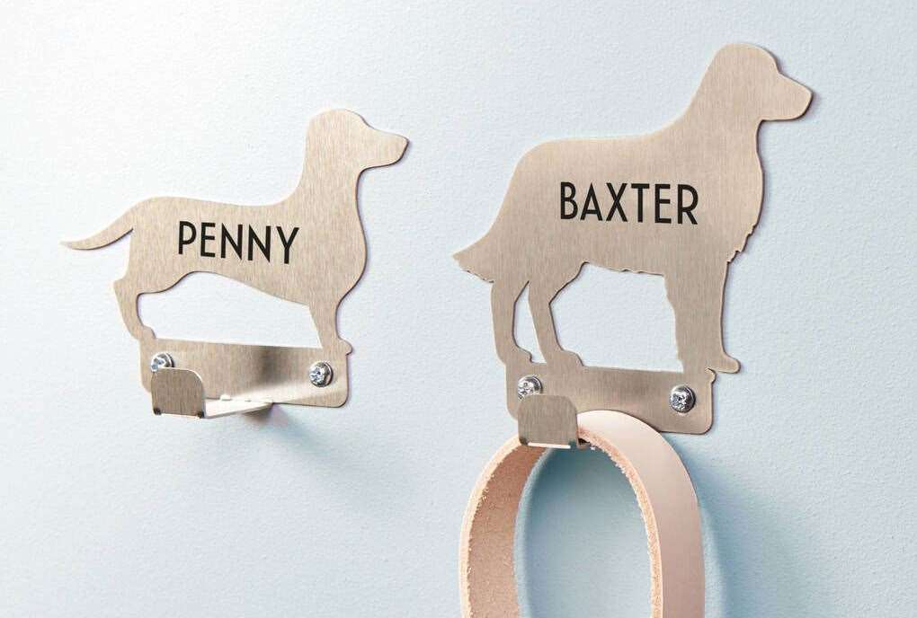 Just the job for your best four-legged friend. Personalised dog lead holder, £14, Not On The High Street