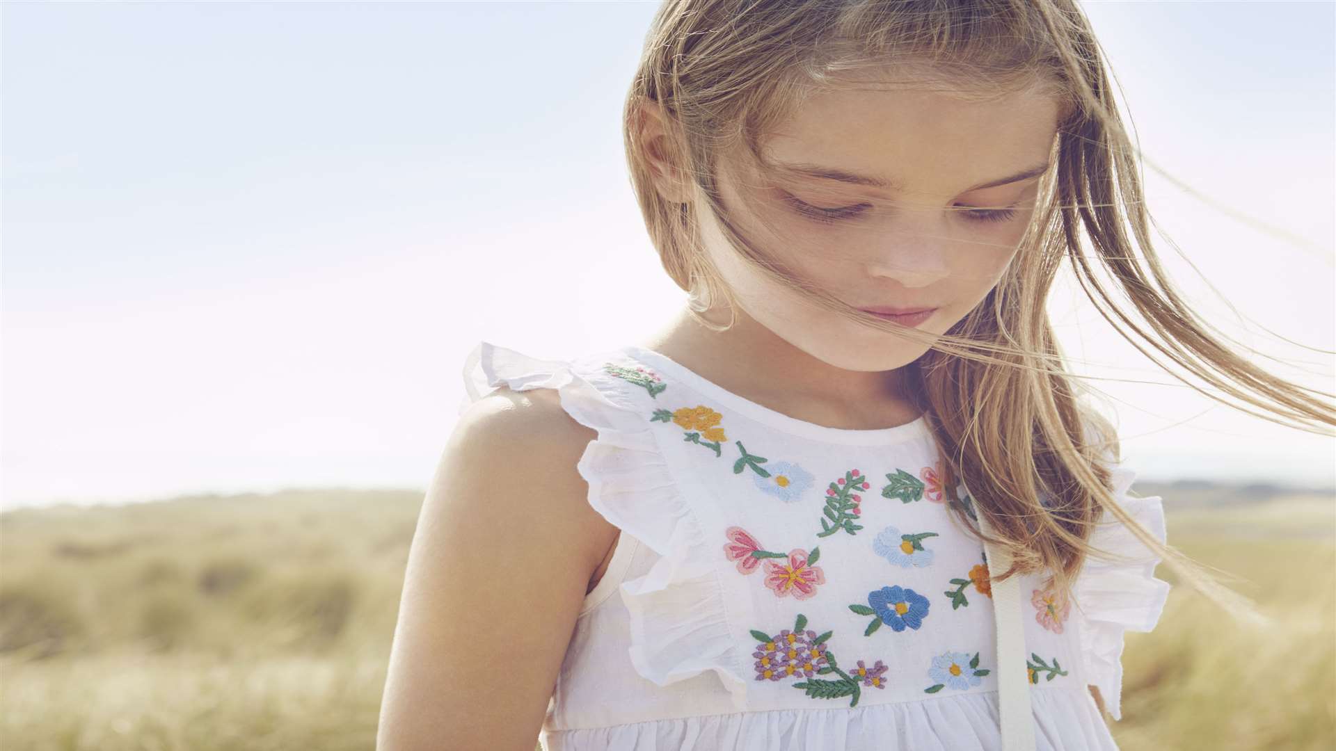 Embrace the ruffle trend with Cath Kidston's Embroidered Dress With Frill Sleeves, 1-8 years, £24 - available from Monday, April 10