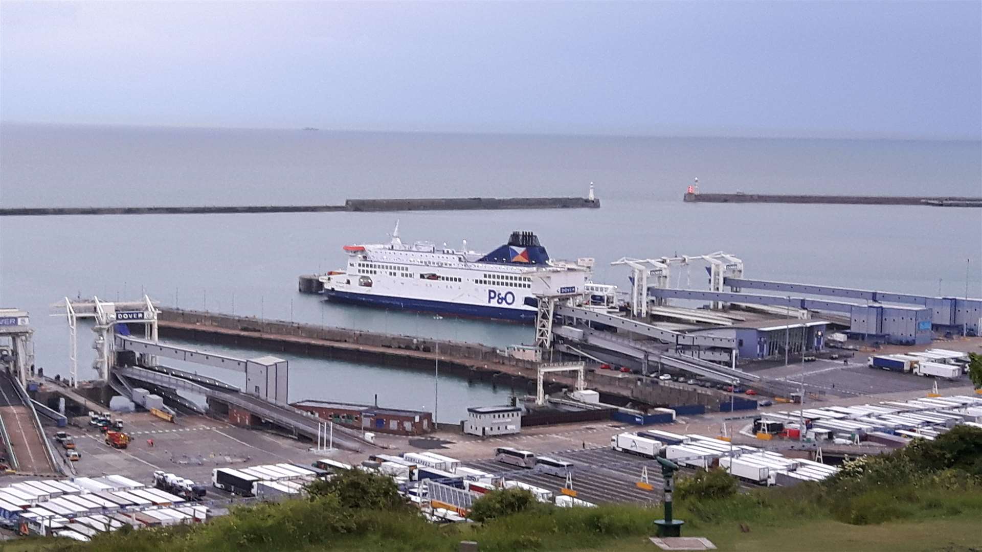 P&O ferries at Dover Eastern Docks